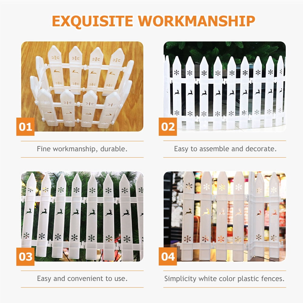 Dytern Christmas,30pcs Christmas Tree Fence Plastic Fence Garden Fence Decorative Fences for Party