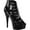 Black/Black Patent, variant on Women's Pleaser Delight 600-11 Open Toe Bootie