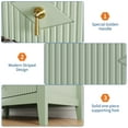 thumbnail image 4 of Commode Cannelée de 54 Pouces de Large à 7 Tiroirs avec Poignées Dorées, Armoire de Rangement Moderne en MDF pour Chambre, Salon, Entrée, Meuble Multimédia Polyvalent, Meuble Télé, Organisateur, 4 of 7