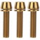 thumbnail image 1 of Lot de 3 vis de serrage de guidon de vélo en alliage de titane, durables, pour frein à disque, M5 x 20 mm, dorées, 1 of 4
