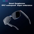 thumbnail image 3 of Glasses, 7H Talk Time Anti Slip Smart Sunglasse Blue Light Blocking Clear Sound Polarized Lenses  for Riding, 3 of 7