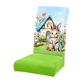 thumbnail image 2 of CaiYueKe Easter Bunny Chair Covers Set, Holiday Dining Decor, Festive Party Chair Slipcovers, Spring Home Table Setting, Washable Decorative Covers for Kitchen Dining Room Gatherings, 2 of 7