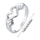 thumbnail image 2 of Anillos para mujer, regalos para mujer, anillos de moda europeos y románticos con diseño geométrico de manos y corazón, ideal para parejas. 1, 2 of 2