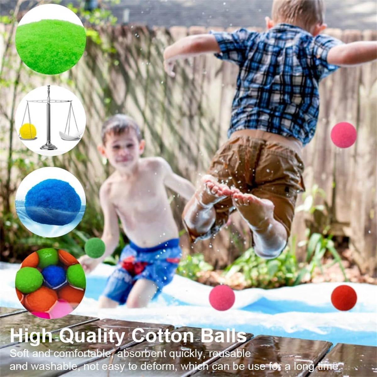 Water Soaker Balls for Outdoor Toys & Games, Reusable Water Bomb Splash Balls, GIXUSIL Water Toys for Summer Backyard Trampoline Beach Play Game (100 Pcs - 6 Color Mixed Loading)