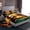 Green Red, variant on Castle Fairy Adults Snooker Billiards Twin Sheet Sets,Abstract Ball Game Bedding