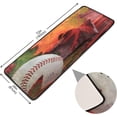 thumbnail image 2 of Dreamtimes Maple Leaves Baseball Hallway Runner Rug 2'x6' Kitchen Rug with Rubber Backing Autumn Non Slip Entryway Rug Runner Washable Soft Area Rug for Hallway Bedroom Kitchen Decor, 2 of 6