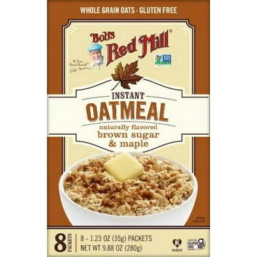 2X-Bob's Red Mill Gluten Free Naturally Flavored Brown Sugar & Maple Instant Oatmeal - 1.23 oz - 8 ct
