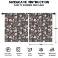 thumbnail image 2 of Blackout Kids Curtains,Gray Football and Flowers Pattern Childrens Insulated Curtains Set Of 2,Bedroom Essentials,Toddler Room Decor 52"x63", 2 of 5