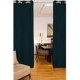 thumbnail image 3 of Soundproof Room Divider Curtain | Noise Reduction | Thermal Insulation | 100% Blackout | Patented Technology | Made in Europe | Grommet | 55" W x 95" L | Blue - Slate MC458, 3 of 10