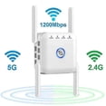 thumbnail image 1 of 1200M WiFi Repeater AC24 WiFi Amplifier, WiFi Extender, Powerful WiFi Repeater with Ethernet Port, Compatible with Almost All Internet Boxes hwy, 1 of 5