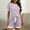 Purple, variant on Naittoop Women Ribbed Knit Pajama Sets, 2 Piece Short Sleeve Top and Shorts Soft Pjs Sleepwear with Pockets Lounge Sets