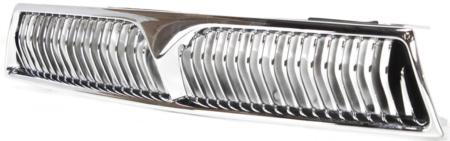 Grille Assembly Compatible With 1999-2001 Mitsubishi Galant Chrome Shell with Painted Black Insert