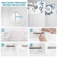 thumbnail image 4 of No Hook Shower Curtain, Blue Starfish Coastal Shower Curtains for Bathroom with See Through Top Window, Eucalyptus Summer Nautical Shell Ocean Waterproof & Washable Bath Curtain Small Stall 36"x78", 4 of 9