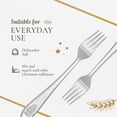 thumbnail image 6 of Spode Christmas Tree Cocktail Forks (Set of 6) - 6.8-Inch Appetizer and Dessert Forks, 18/10 Stainless Steel Flatware, Salad Forks for Christmas Appetizers & Small Plates, Holiday Table Settings, 6 of 7