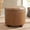 Faux Leather Mocha, variant on Ornavo Home Round Storage Ottoman with Lid – 18" Boucle Tufted Ottoman with Storage, Foot Rest Stool & Vanity Chair for Living Room, Bedroom, Entryway – Holds 300 lbs, White