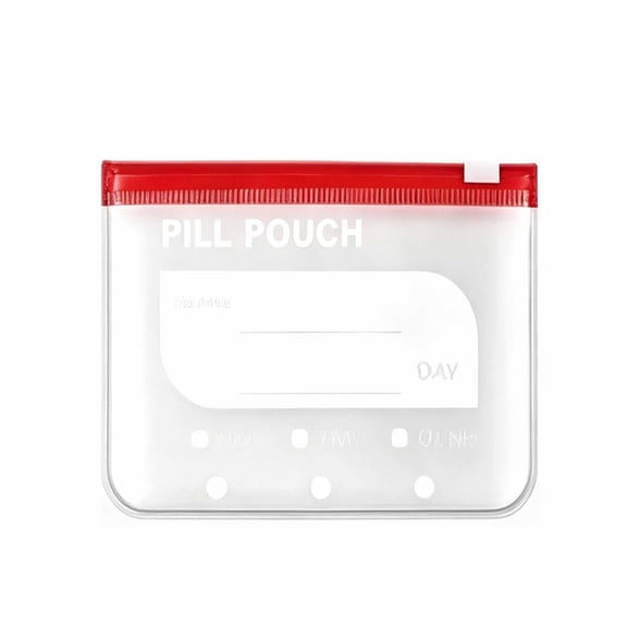 Waterproof Pill Pouch Set,14 Pcs Bags Inside,Reusable, Leakproof Air Tight Zippered Storage Case,Compact Reusable Travel Pill Storage for Travel