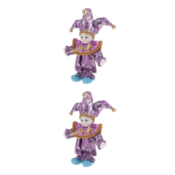 Vogacara Payaso Arlequín Para Accesorios De Circo Con Trajes Divertidos Regalos De Porcelana De Navidad Muñeca Única Y Navideña Tipo 5 Tipo 5 2Conjunto
