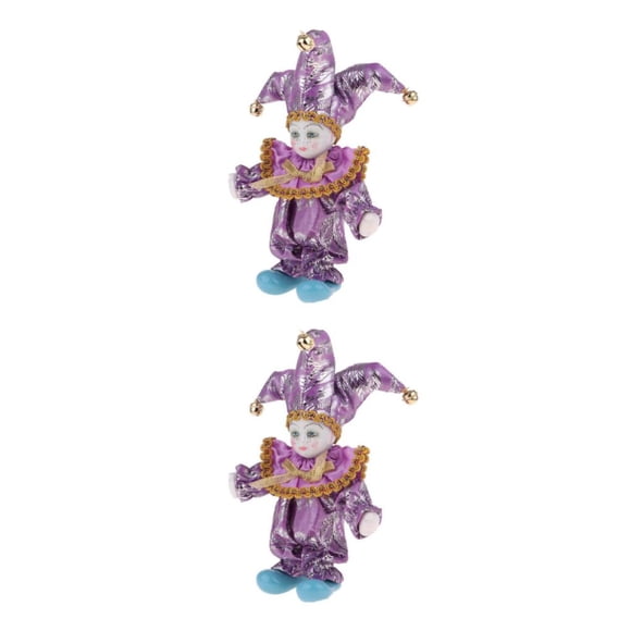 Vogacara Payaso Arlequín Para Accesorios De Circo Con Trajes Divertidos Regalos De Porcelana De Navidad Muñeca Única Y Navideña Tipo 5 Tipo 5 2Conjunto