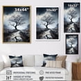 thumbnail image 4 of Designart "Tree Monochrome Calm Shades III" Floral & Botanical Floater Framed Wall Art Living Room, 4 of 7