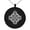 Black, variant on Stainless Steel Celtic Cross Rune Knot Engraved Small Medallion Circle Charm Pendant Necklace