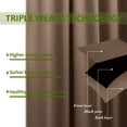 thumbnail image 4 of Amay Blackout Double Pinch Pleated Curtains Panel Taupe Solid, 100 Inch Wide by 84 Inch Long- 1Panel, 4 of 6