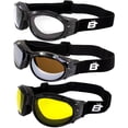 thumbnail image 1 of Lot de 3 Birdz Eagle Lunettes de Moto style Baron Rouges Rembourrées Airsoft pour un Confort de Conduite Jour et Nuit par Tous les Temps, 1 of 6