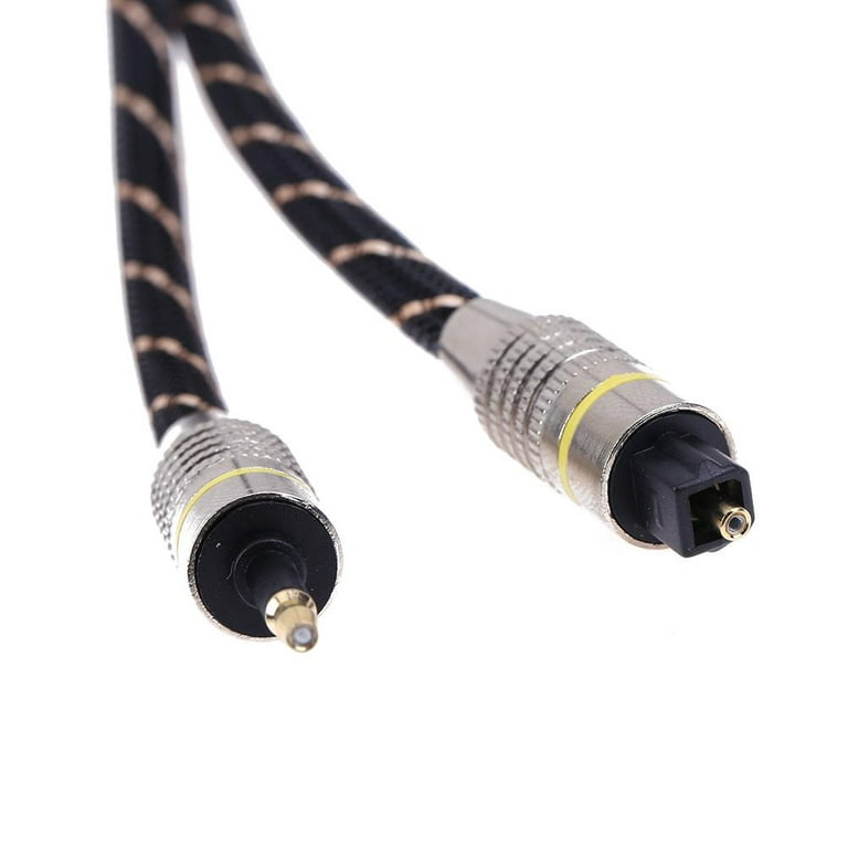 Noir l'audio câble TOSlink Fiche vers Mini-TOSLink Optique 3,5 mm Jack 1 m  [1 mètre/1m] : : High-Tech