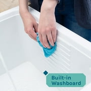 Tehila White Laundry Sink with Cabinet and Stainless Pull-down Faucet