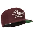 thumbnail image 5 of Peace on Earth Embroidered Snapback Cap - Maroon OSFM, 5 of 5