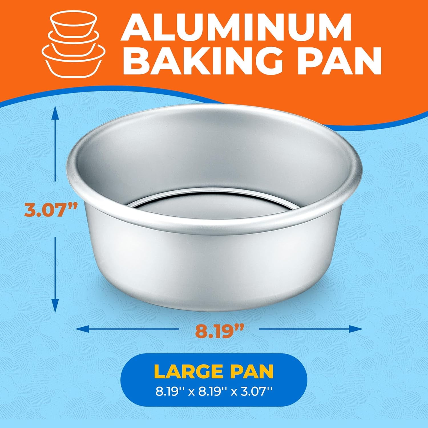 8-Inch Anodized Aluminum Cheesecake Pan – Compatible with Pressure Cooker & Air Fryer, Oven Safe to 500°F, Includes Recipe Booklet