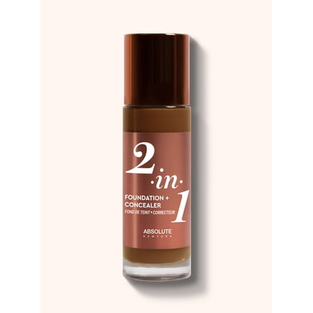 Absolute New York 2 en 1 Fond de Teint + Correcteur 10 Neutral Chocolate 35 ml