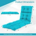 thumbnail image 3 of Costway 2 PCS 73" Lounge Chaise Cushion Padded Recliner Cushion Indoor Outdoor Grey, 3 of 10