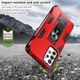 thumbnail image 5 of Compatible for Samsung Galaxy A52 Case with HD Screen Protector,  Military Grade Protective Shockproof Cover Built-in Magnetic Ring Kickstand Phone Case for Samsung A52 5G, Red, 5 of 7