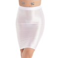 thumbnail image 1 of Femmes Brillant Taille Haute Crayon Mini Jupe Extensible Bodycon Chemises Clubwear, 1 of 10