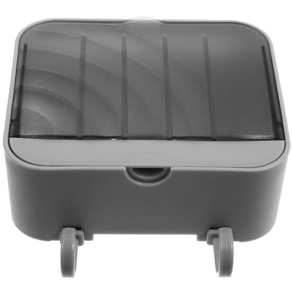 Soimiss Dark Grey Wall Soap Holder for Bathroom Storage with Lid and Hook