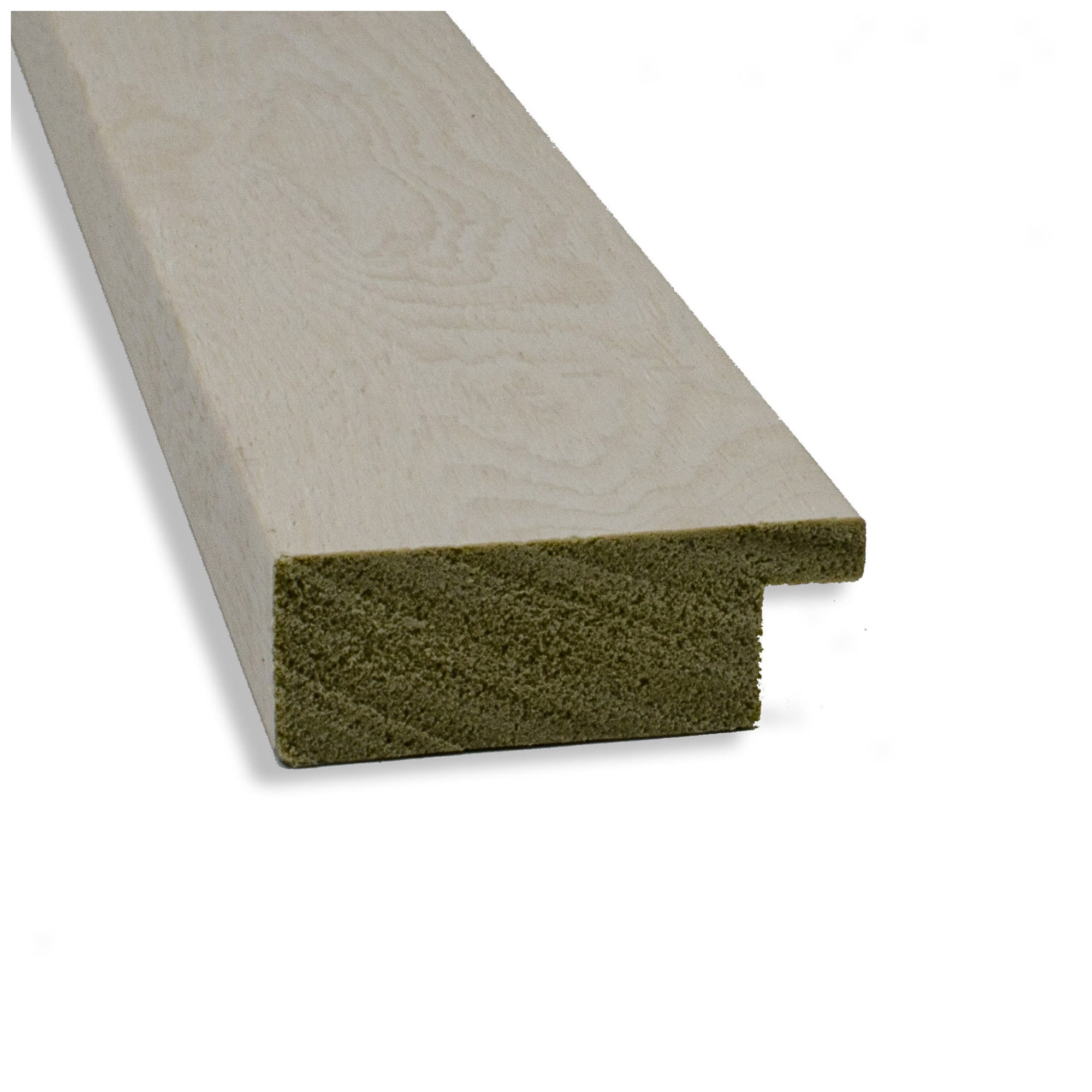 Amanti Art Natural Cork Board Framed Rustic Plank White Narrow Bulletin Board 27 in. x 19 in.