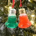 thumbnail image 3 of Venta al por mayor, adornos personalizados, adornos llenos de alcohol, 50 ml, botellas de plástico transparentes con bolas de Navidad y agua de jugo único, 3 of 4