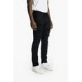 thumbnail image 3 of Smoke Rise Mens Fashion Rip Moto Denim Jean Jet Black 38W x 32L, 3 of 7