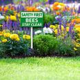 thumbnail image 5 of Eveokoki 12 x 8 inch “Safety First Bees - Stay Clear” Lawn Yard Sign with 12.8 inch Stake, 2 mil Laminated Rustproof Aluminum Outdoor Decor, 5 of 6
