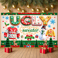 thumbnail image 2 of Colorful Design Ugly Sweater Party Decorative Banner Christmas Theme Festive Decoration for Holiday Celebration Indoor Party Winter Event, 2 of 9