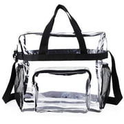 DESTYER Clear Bags Large Capacity Clear Tote Bag with Zipper Closure Crossbody Shoulder Bag with Adjustable Strap