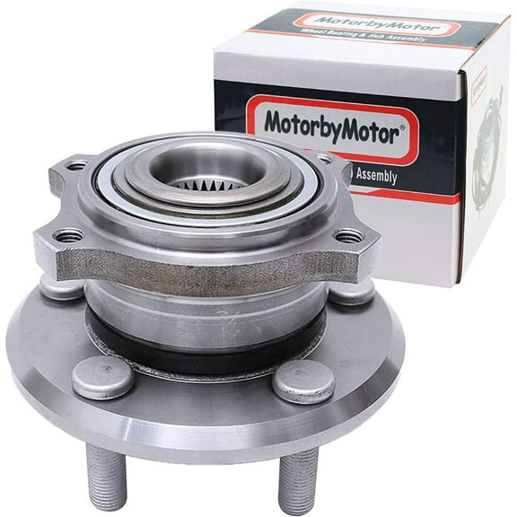 MotorbyMotor 513225 Front Wheel Bearing and Hub Assembly with 5 Lugs Fits for Dodge Charger Challenger Magnum, Chrysler 300 Low-Runout OE Directly Replacement Hub Bearing (AWD ONLY)