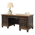 thumbnail image 5 of Pemberly Row Wood Double Pedestal Desk Office Desk Office Table Black, 5 of 11