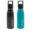 thumbnail image 1 of ThermoFlask 17oz Hot & Cold Insulated Travel Mug 2pk (Black & Teal), 1 of 3
