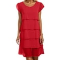 thumbnail image 6 of MNCEKFOD Dresses for Women Plus Summer Casual Chiffon Round Neck Elegant Dresses Short Sleeve Ruffles Lightweight Classic Fit Dress Red XXXXXL, 6 of 6