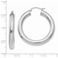 thumbnail image 4 of 14k White Gold 5mm Tube Hoop Earrings Round, 4 of 8