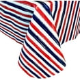 thumbnail image 2 of Brushstroke Stripe Red, White and Blue Patriotic 60 x 84 inch Rectangle Vinyl Tablecloth With Flannel Backing, 2 of 6