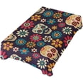 thumbnail image 5 of Coolnut Halloween Skull Tablecloth, Waterproof Washable Polyester Square Table Cover, Durable Tablecloth for Kitchen Dining Table Party Decor, 60"X 120", 5 of 7