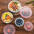 thumbnail image 3 of Apmemiss Clearance 3Pcs Wheat Straw Cereal Bowls with Lids, Reusable Bowls for Kitchen, Microwave & Dishwasher Safe, Food Storage & Bowls with Lids, for Salad, Soup, Oatmeal, Ramen, RV, Camping, 3 of 5