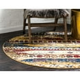 thumbnail image 2 of Unique Loom District Collection Area Rug - Chesapeake (5' Round Multi/Beige), 2 of 6